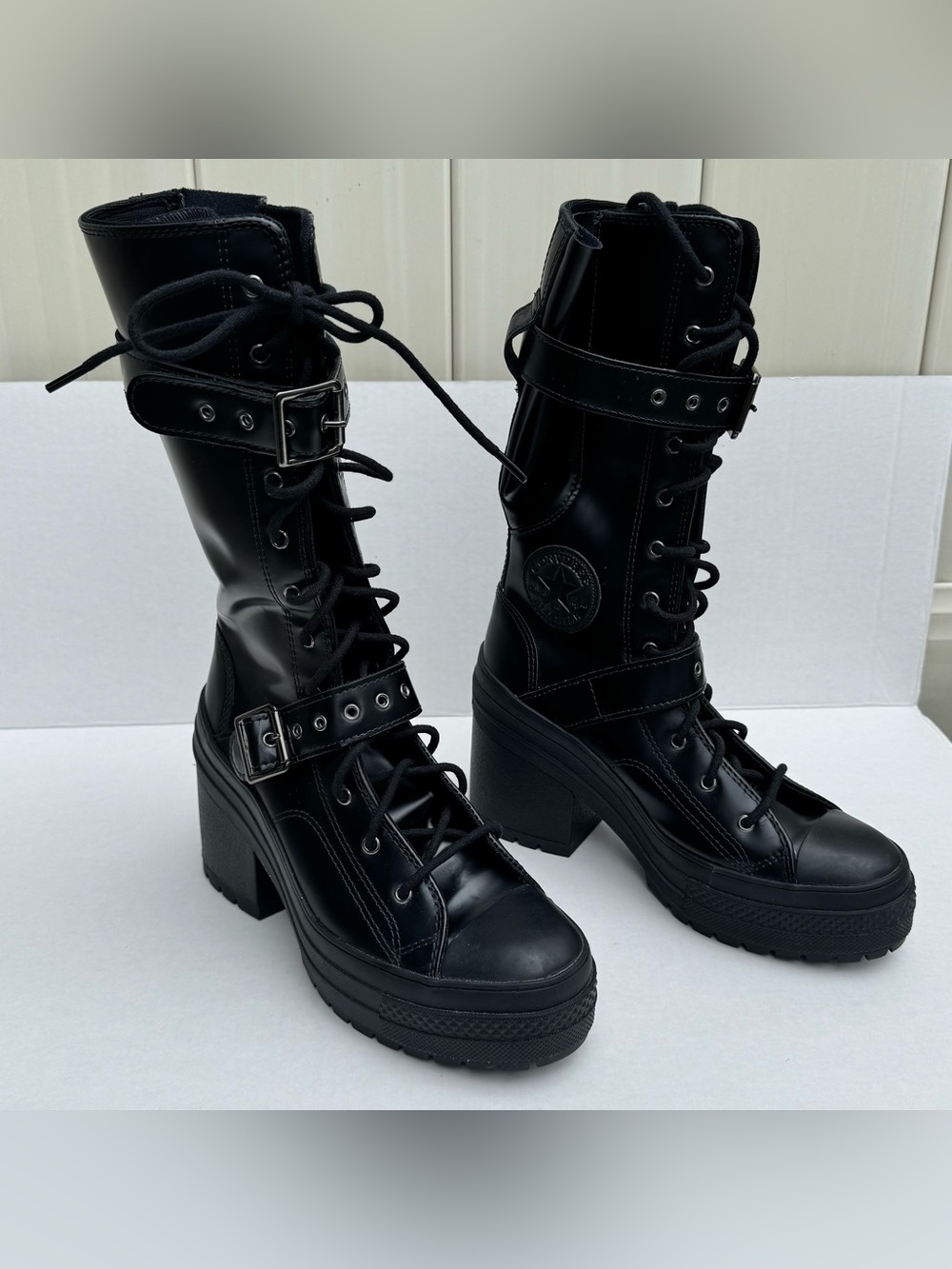 Converse Chuck 70 De Luxe XXHi Leather Boots Women’s 7.5 Black A12821C